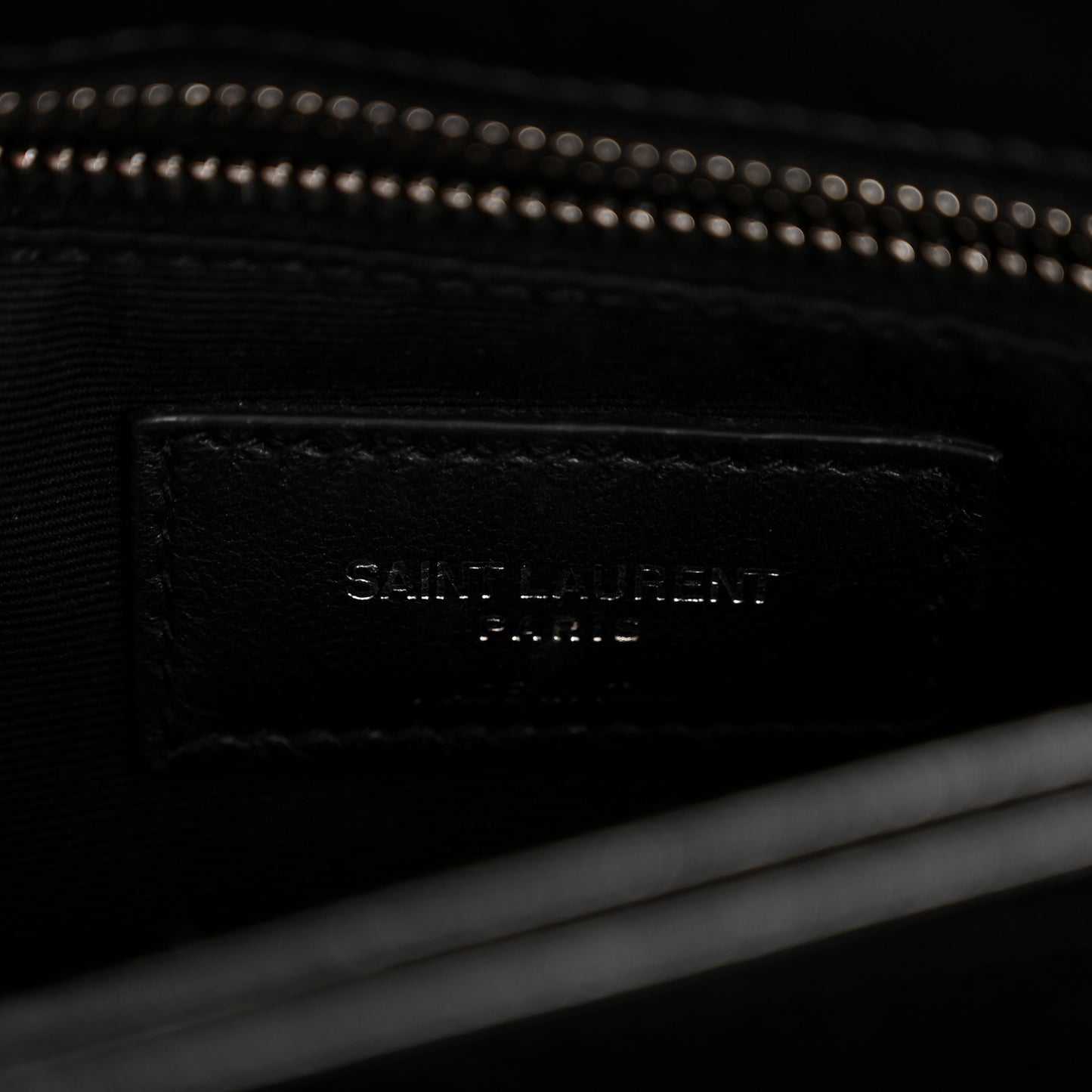 Calfskin Y Quilted Monogram Toy Loulou Crossbody Bag Black