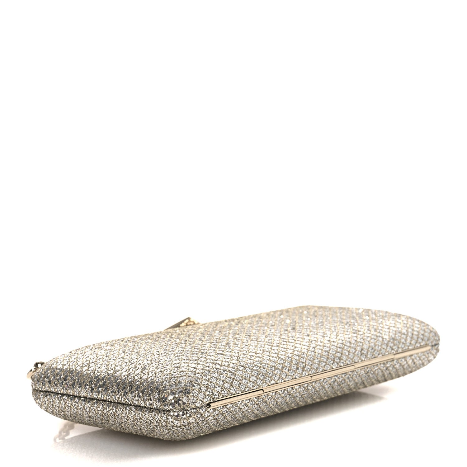 Jimmy Choo Glitter Ellipse Clutch Champagne 4 of 11