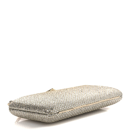 Jimmy Choo Glitter Ellipse Clutch Champagne 4 of 11