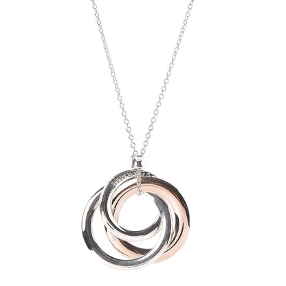 Tiffany Sterling Silver Rubedo 1837 Circles Pendant Necklace 4 of 10