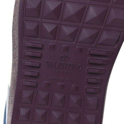 Valentino Garavani Calfskin Mime Rockstud Open Sneakers 36 Indigo Rubin Ivory 7 of 8