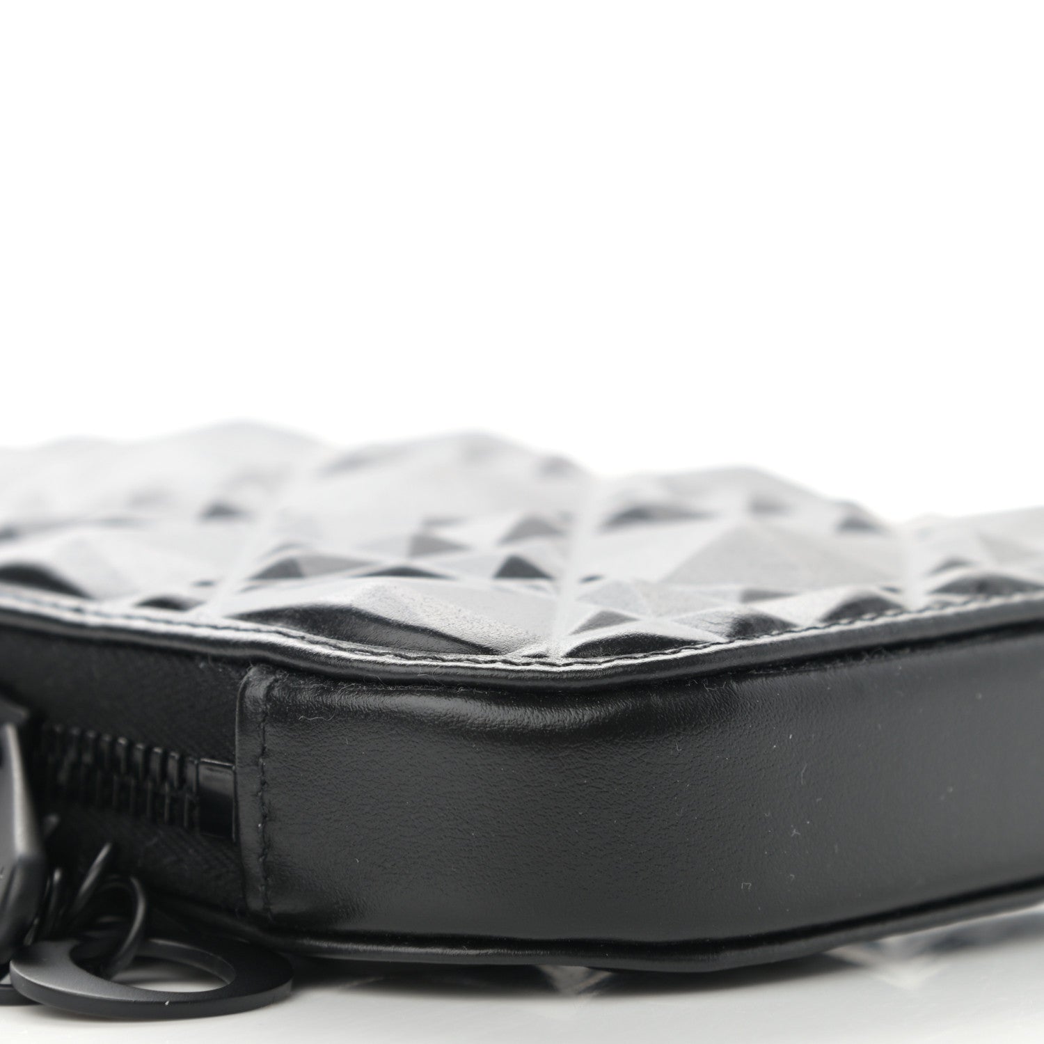 Christian Dior Calfskin Cannage Diamond Cannage Phone Holder Black 9 of 10