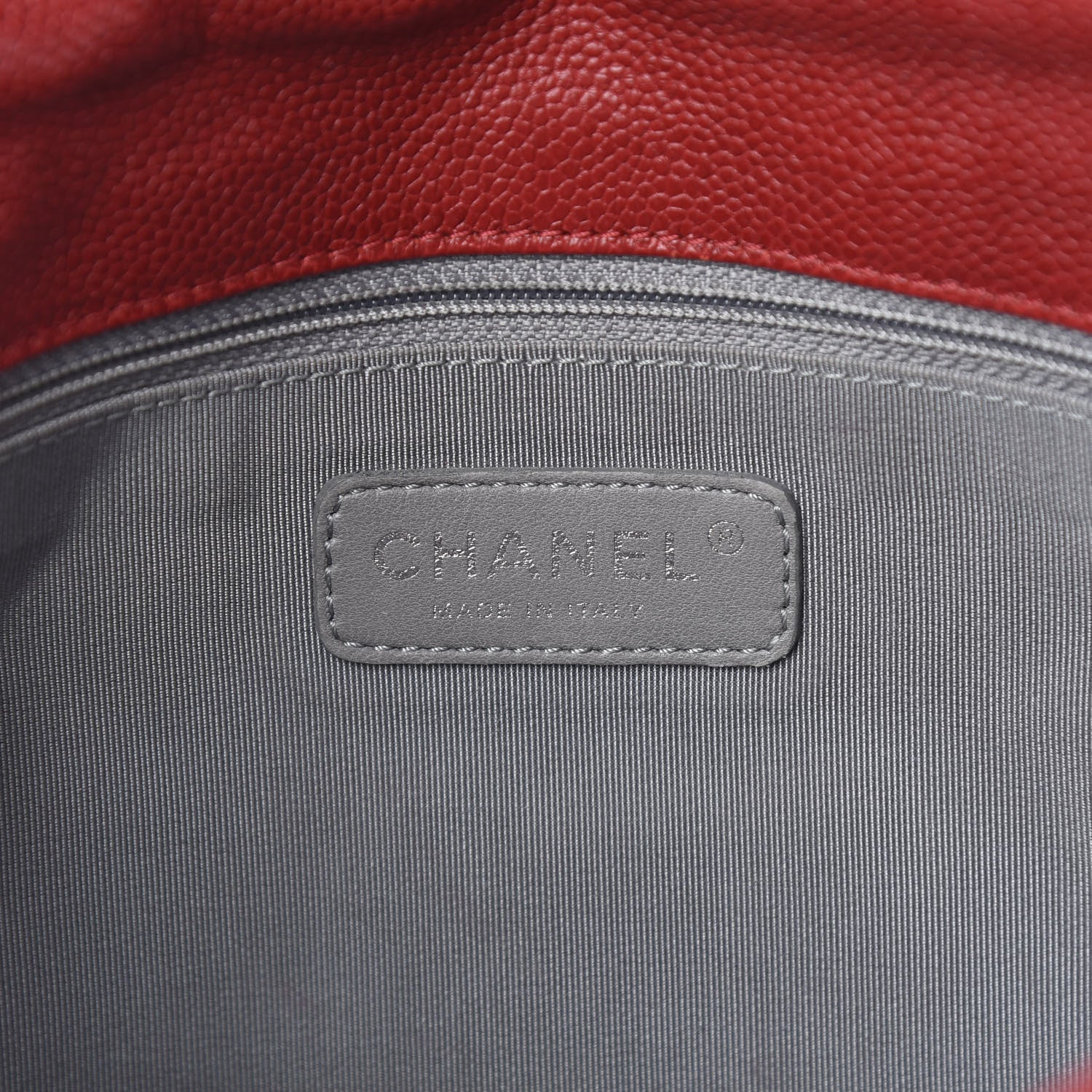 Chanel Caviar Quilted Large French Riviera Flap Red 5 of 9