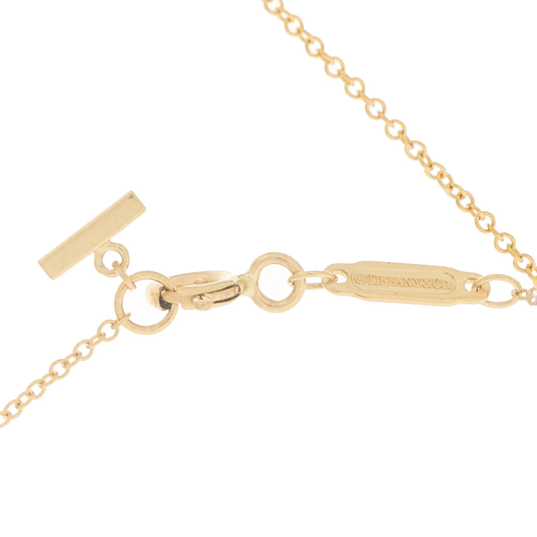 18K Yellow Gold Mini T Smile Pendant Necklace