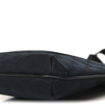 Gucci Monogram Flat Messenger Bag Black 10 of 10