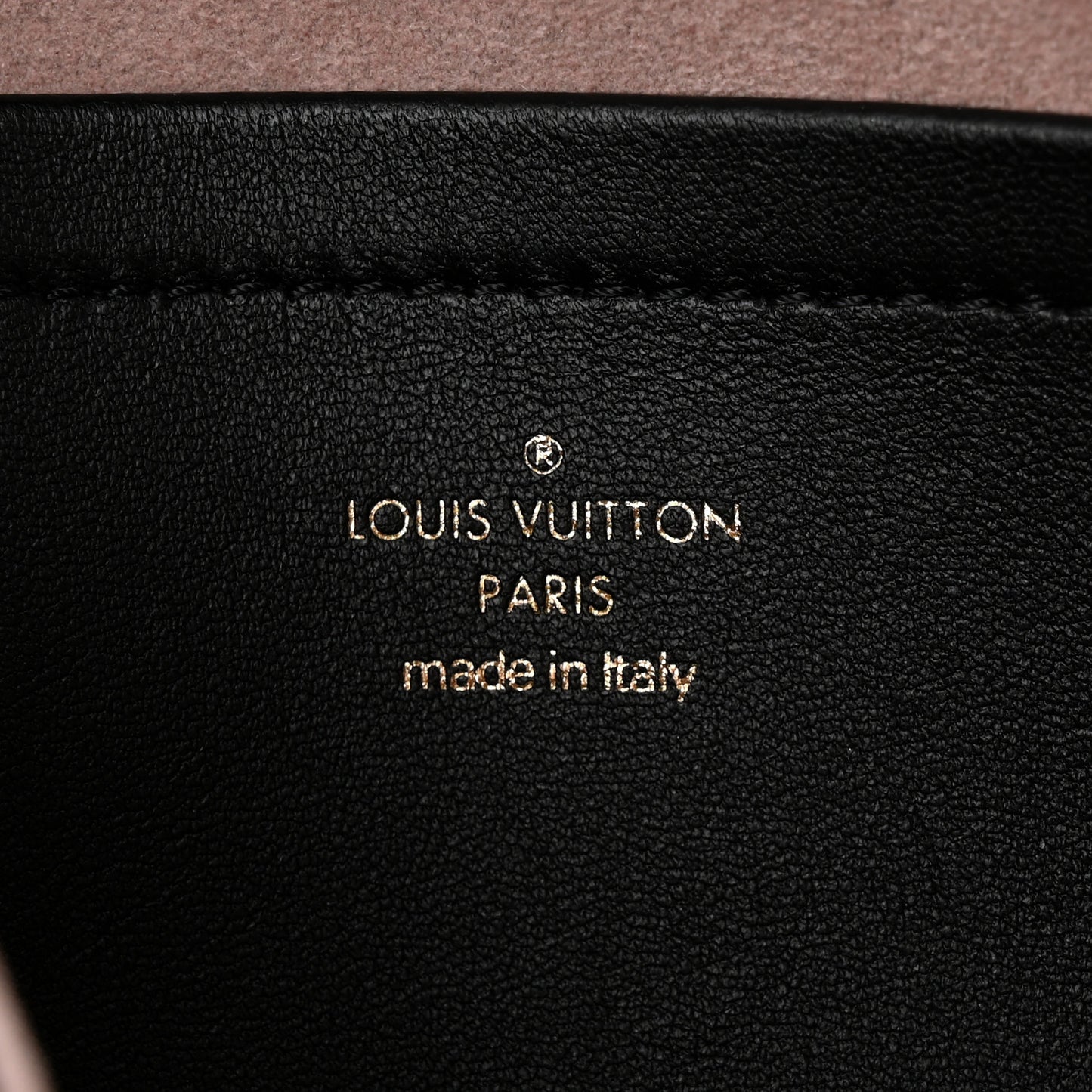 Lambskin Embossed Monogram Pochette Coussin Black