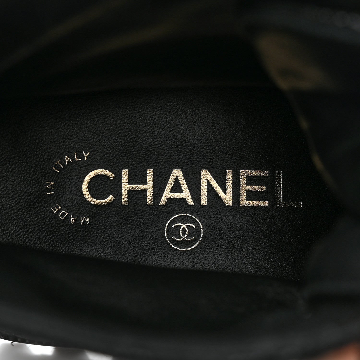 Chanel Tweed Grosgrain CC Combat Short Boots 40 Black 7 of 8