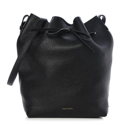 Mansur Gavriel Tumbled Calfskin Bucket Bag Black 1 of 7