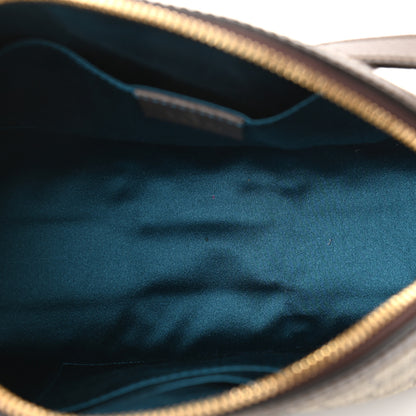 Gucci GG Supreme Monogram Textured Dollar Calfskin Web Small Ophidia Dome Shoulder Bag Beige Ebony New Acero 8 of 20