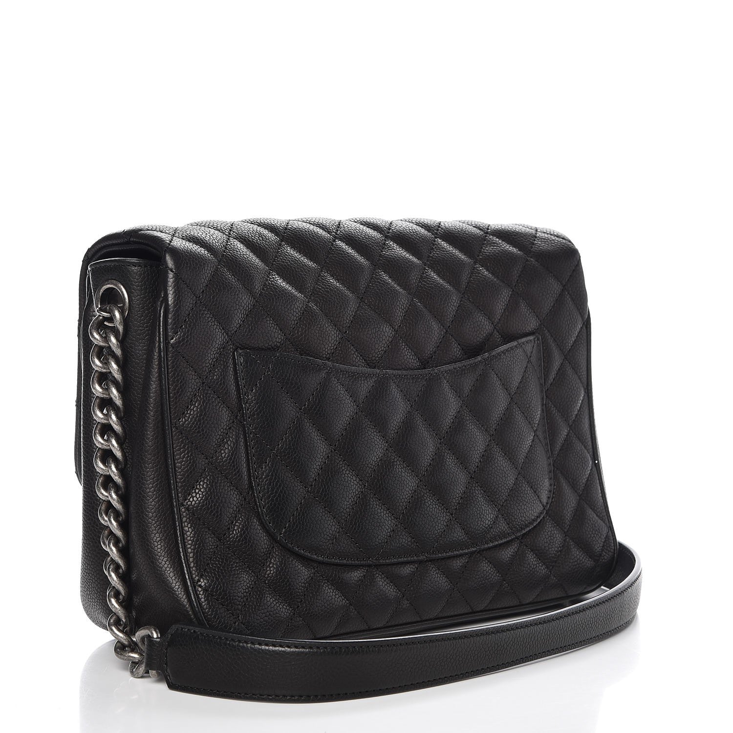 Chanel Caviar Quilted Medium Rock In Rome Single Flap Black 3 of 8