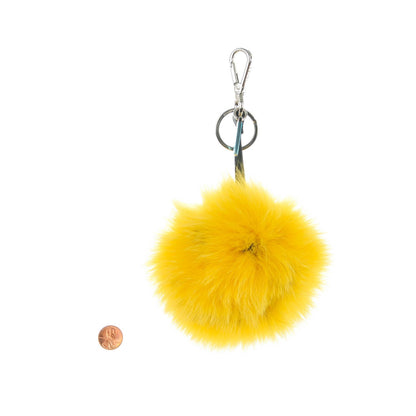 Fendi Fox Fur Smiley Bag Charm Yellow 2 of 5