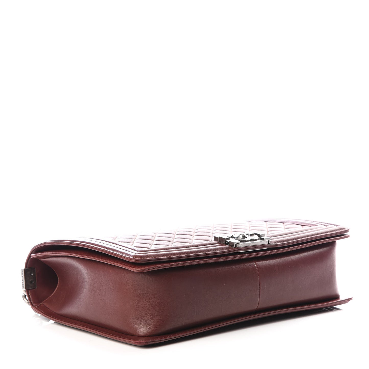 Lambskin Quilted Large Boy Flap Burgundy
