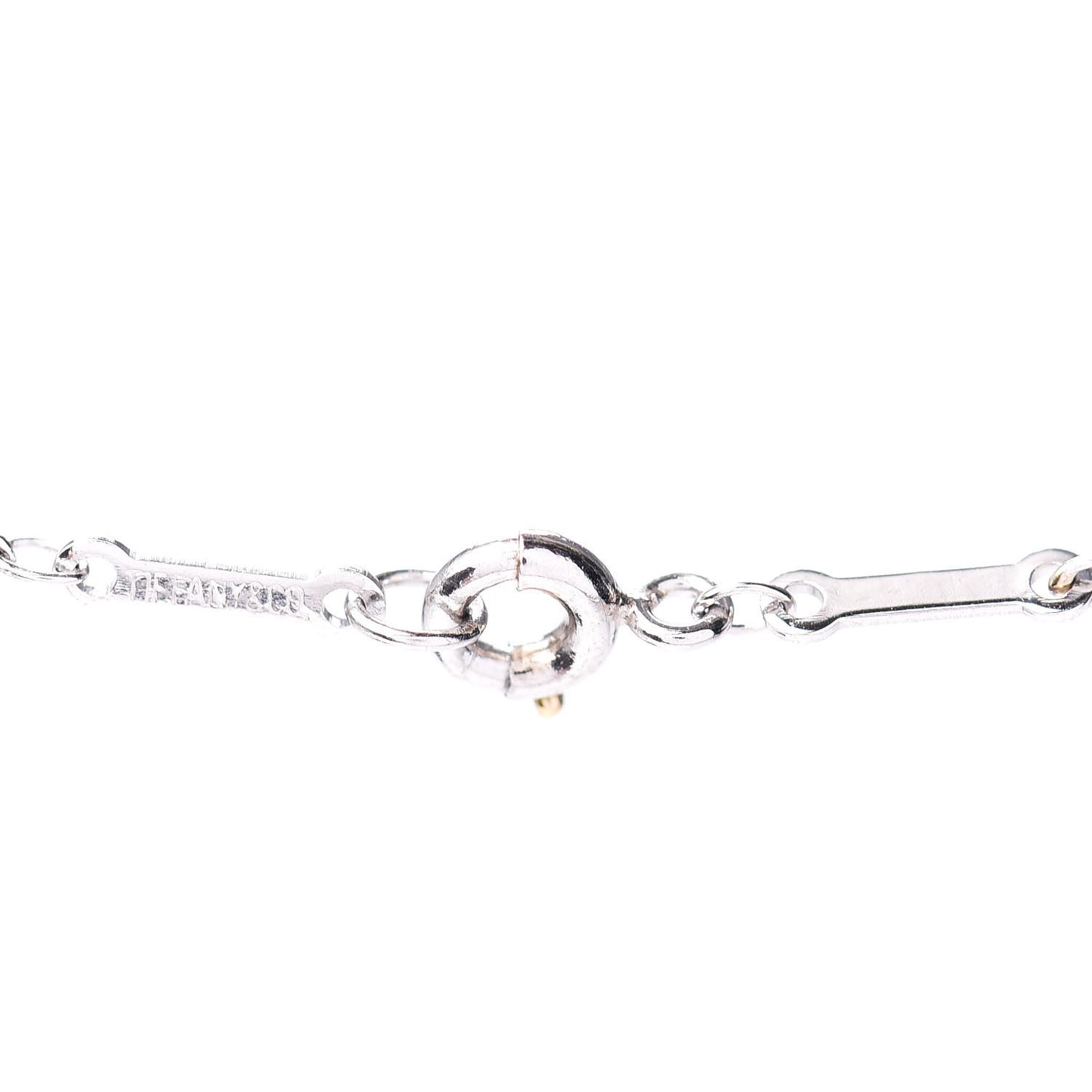 Platinum Diamond Elsa Peretti Bean Pendant Necklace