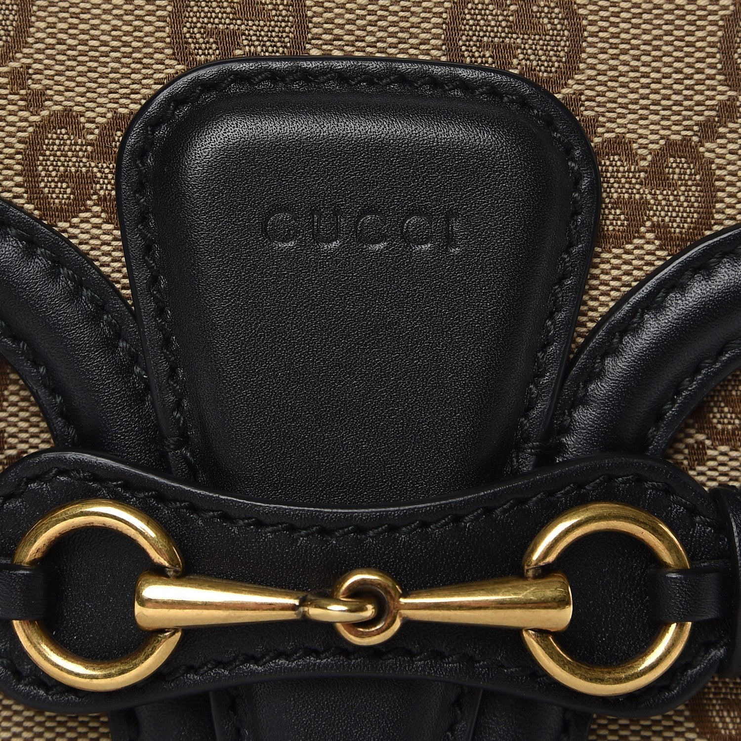 Gucci Monogram Small Lady Web Shoulder Bag Beige Black 6 of 8