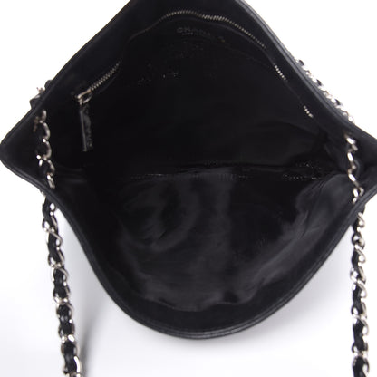 Chanel Calfskin Mesh Hidden Sequin CC Tote Black 5 of 14