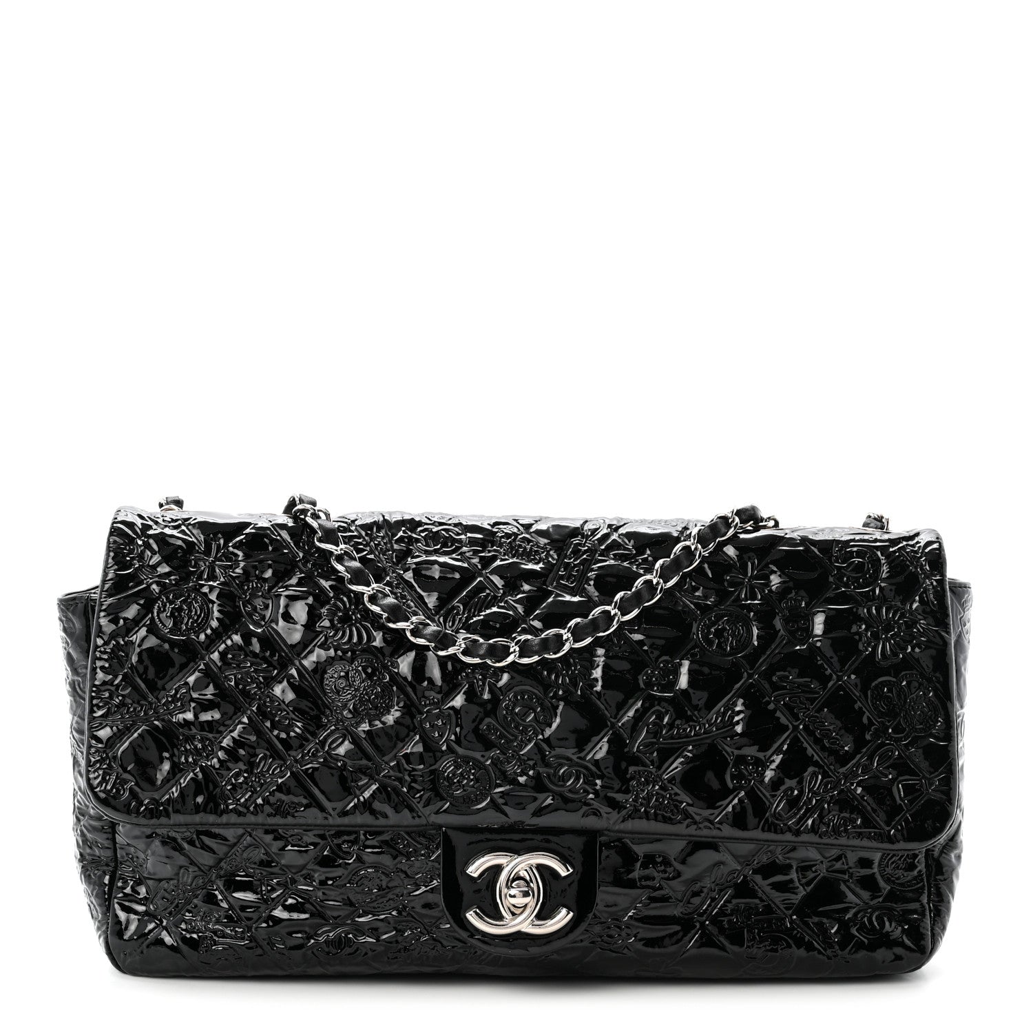 Chanel Patent Large Lucky Symbols Flap Black 1 of 10