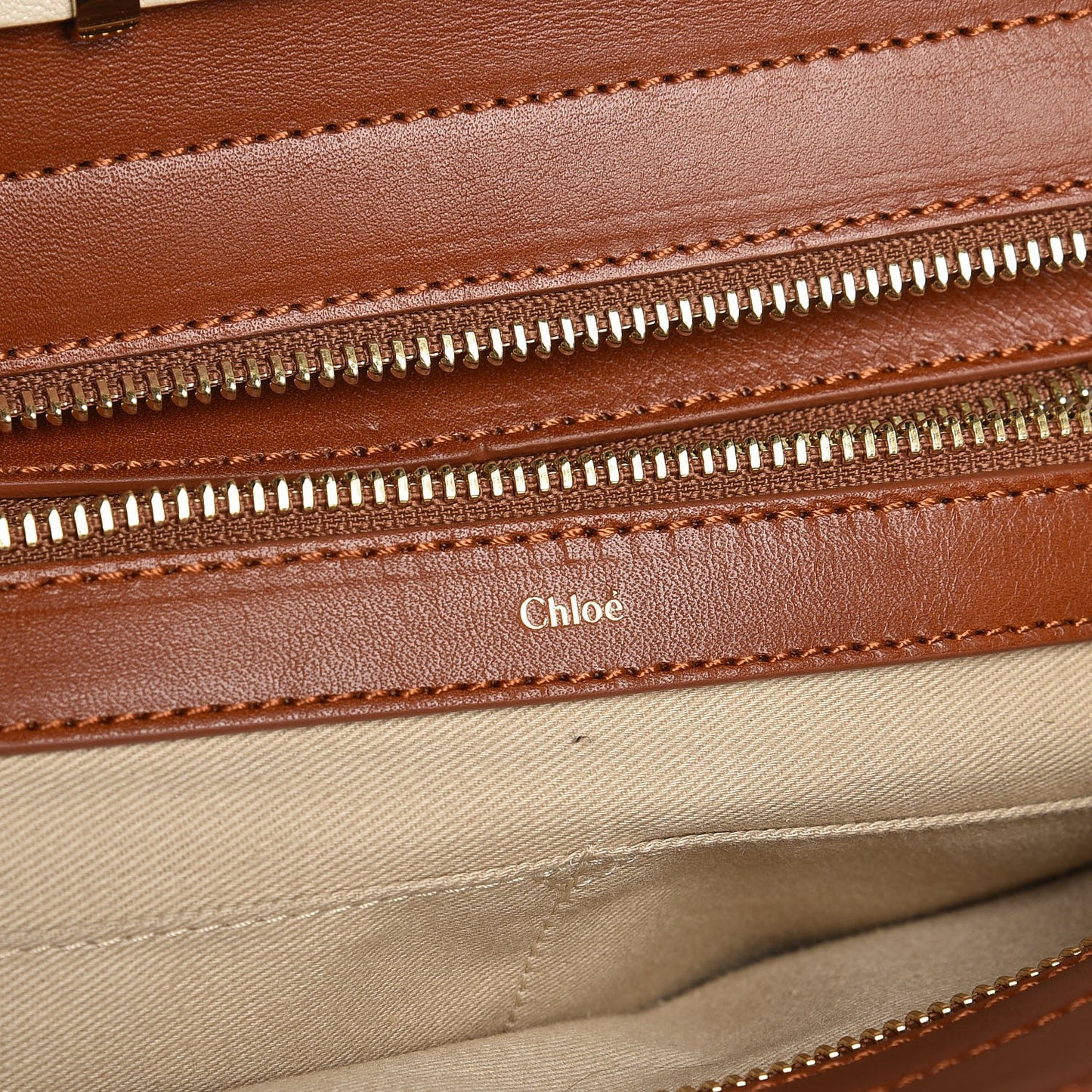 Calfskin Large Alice Satchel Husky White Tan