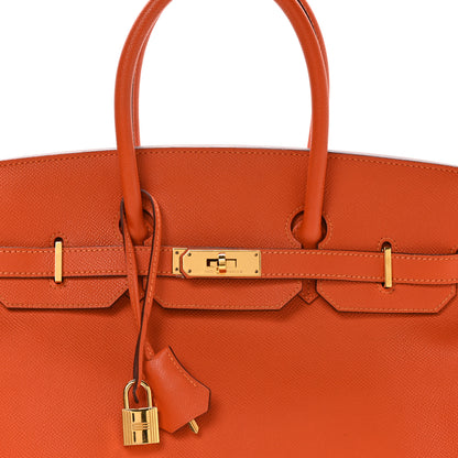 Hermes Epsom Birkin 35 Orange 7 of 9