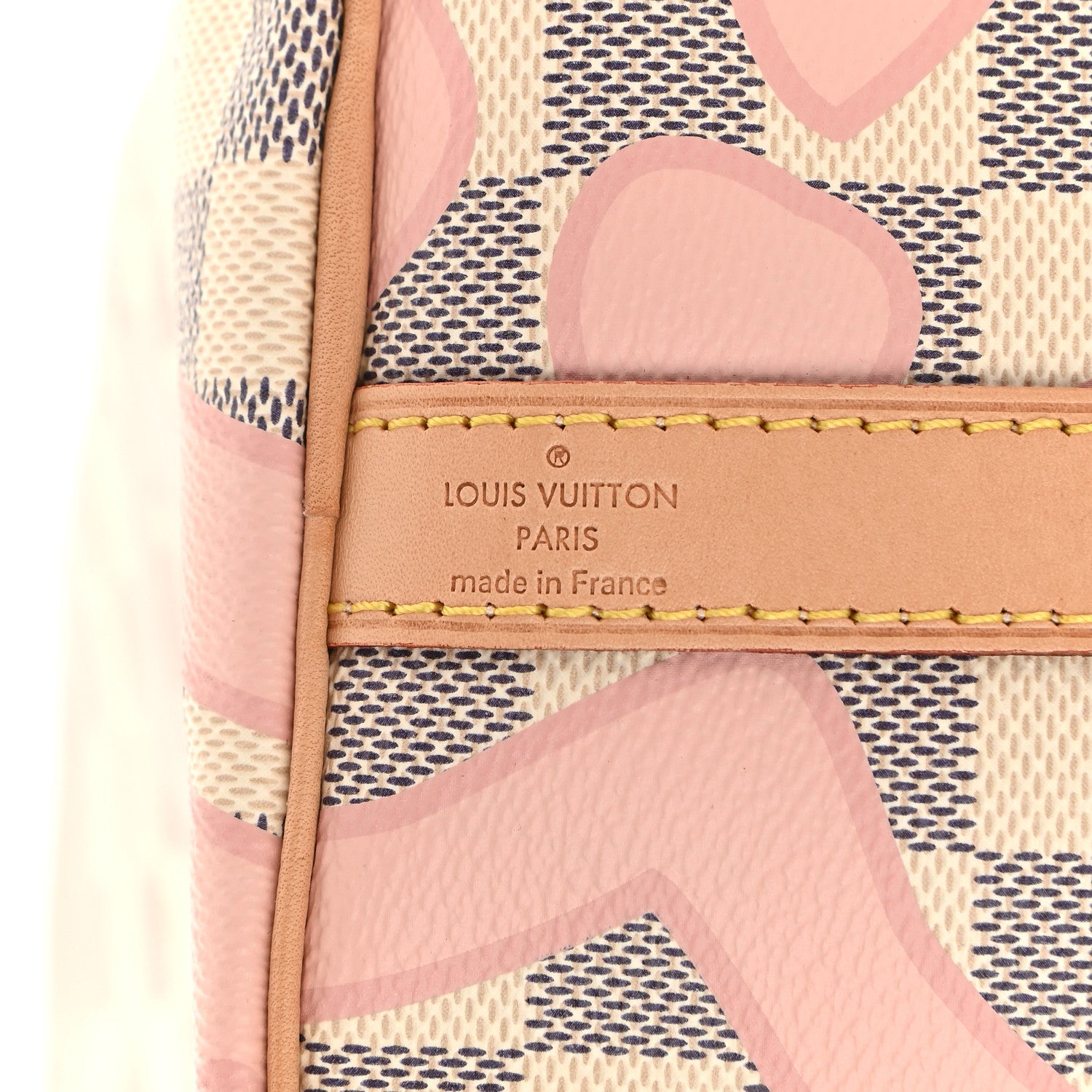 Louis Vuitton Damier Azur Tahitienne Speedy Bandouliere 30 Rose Ballerine 6 of 9