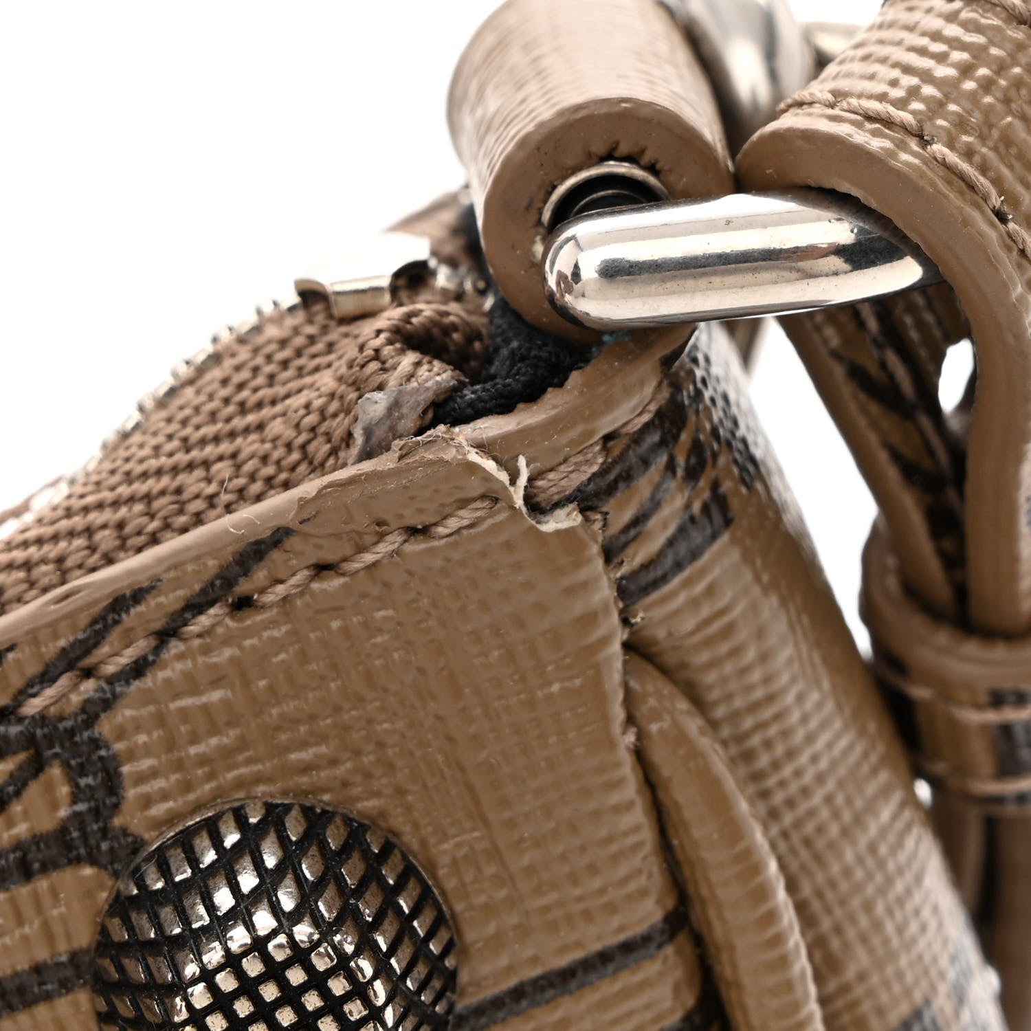 Balenciaga Coated Canvas BB Monogram Le Cagole Mini Purse With Chain Beige Brown 13 of 13