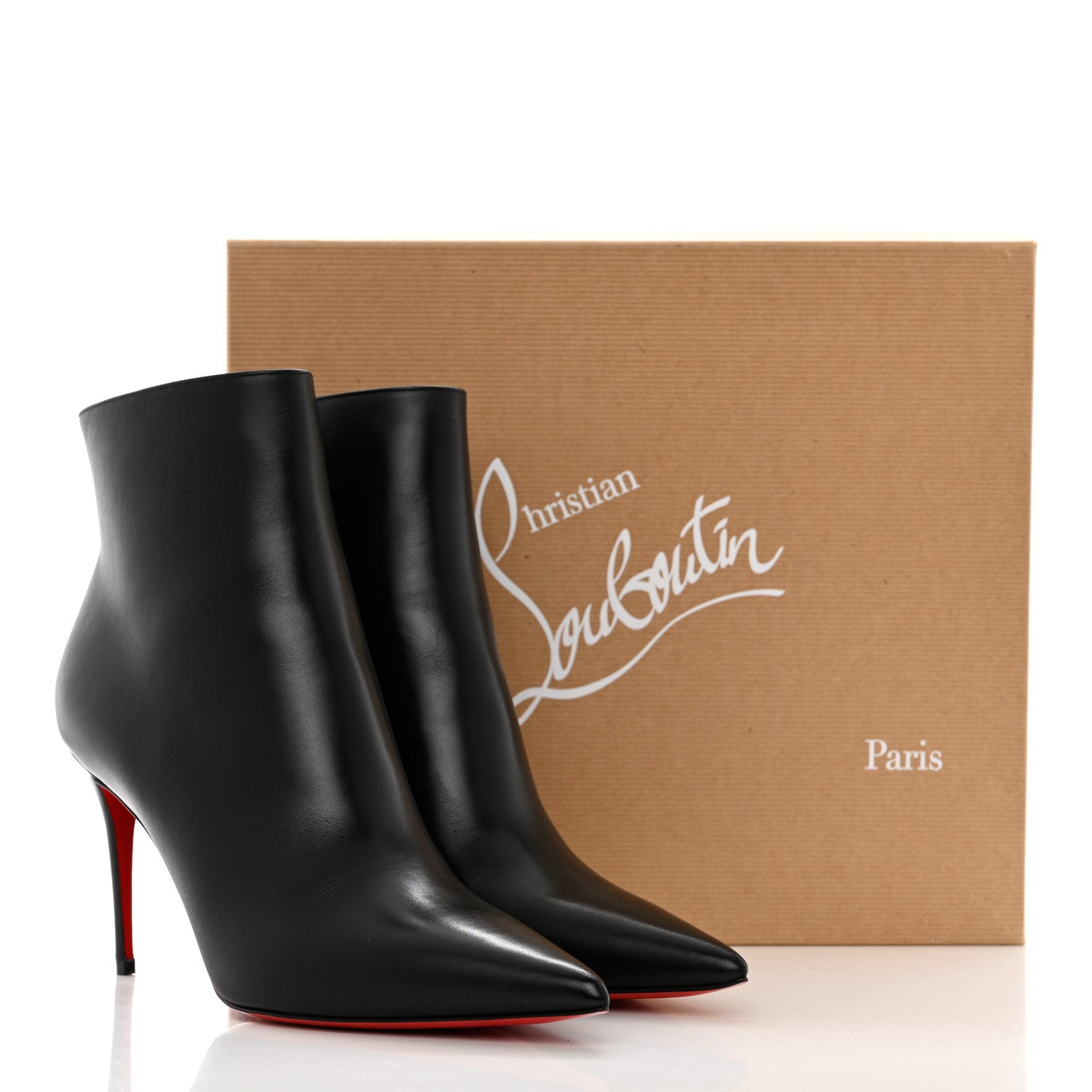 Christian Louboutin Calfskin Booty Ankle Boots 40.5 Black 8 of 8