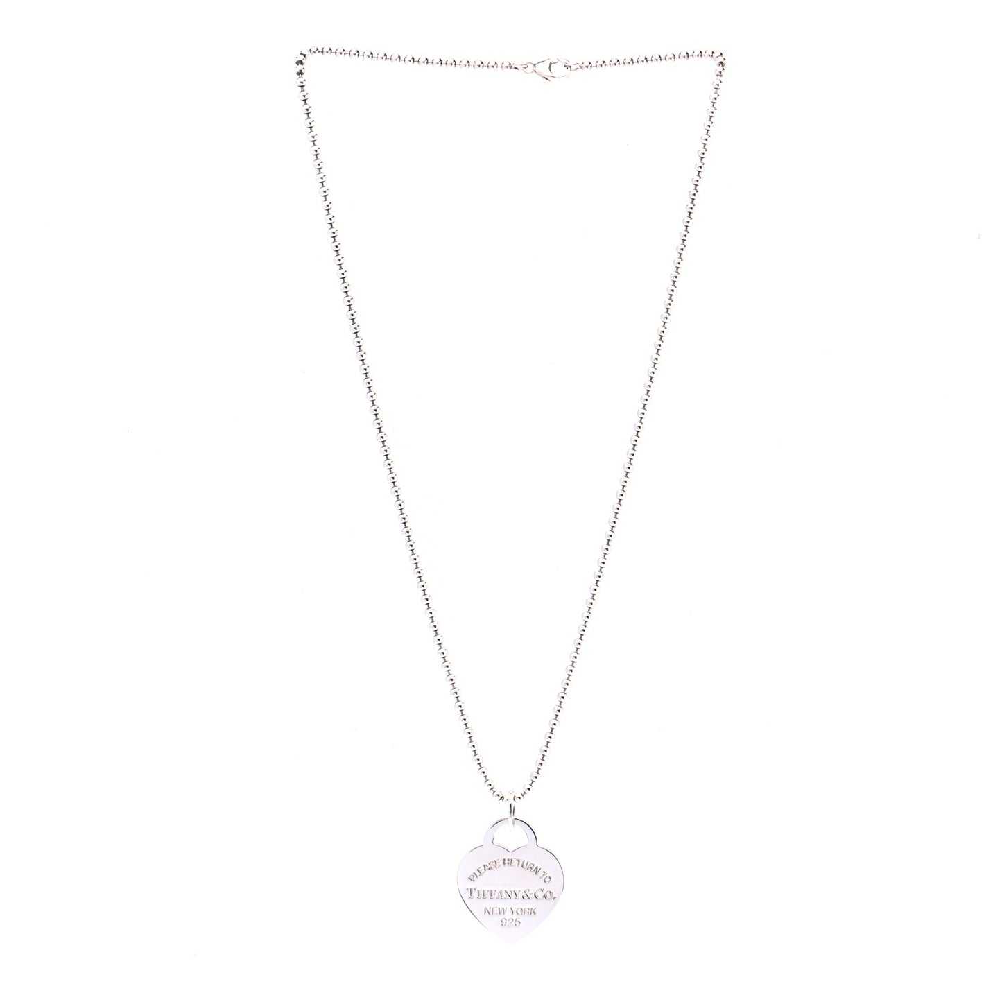 Sterling Silver Long Return to Tiffany Heart Pendant Necklace
