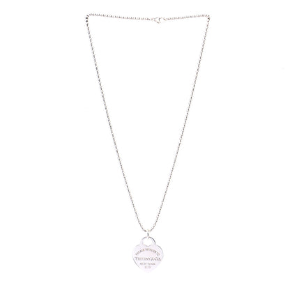 Tiffany Sterling Silver Long Return to Tiffany Heart Pendant Necklace 2 of 5