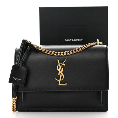Saint Laurent Calfskin Medium Monogram Sunset Black 15 of 17