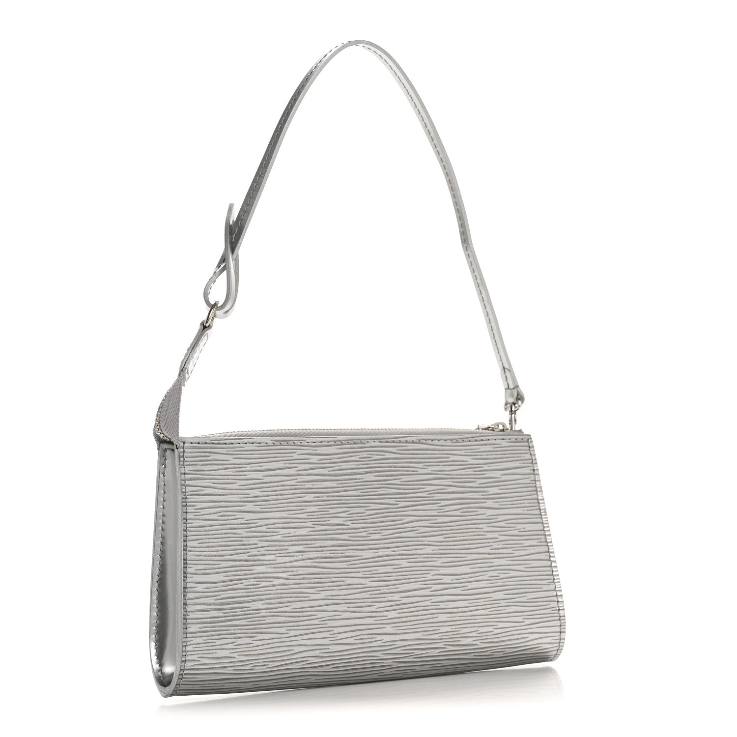 Louis Vuitton Epi Pochette Accessories Metallic Silver 3 of 10