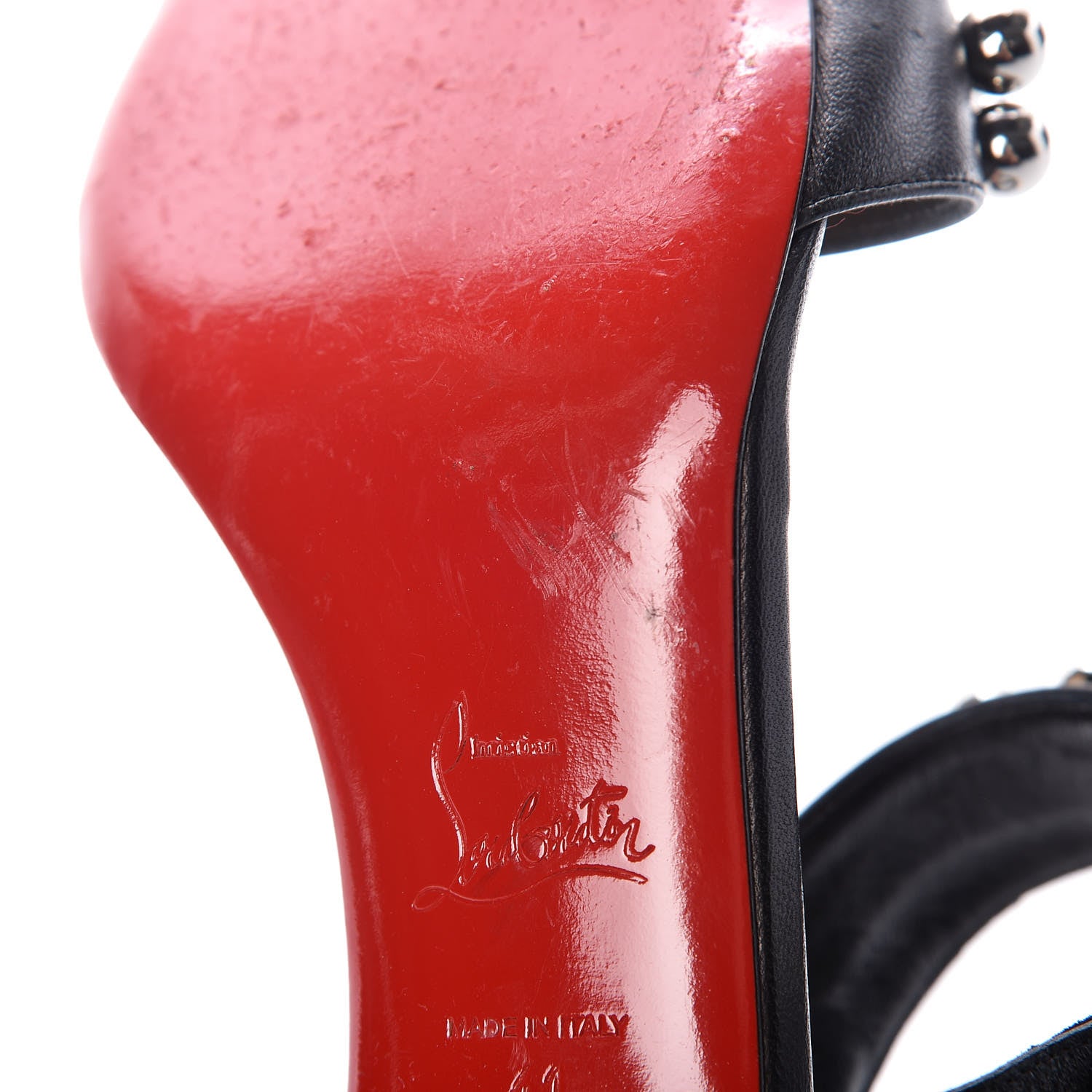 Christian Louboutin Shiny Nappa Pyrabubble 70 Sandals 41 Black 18 of 18