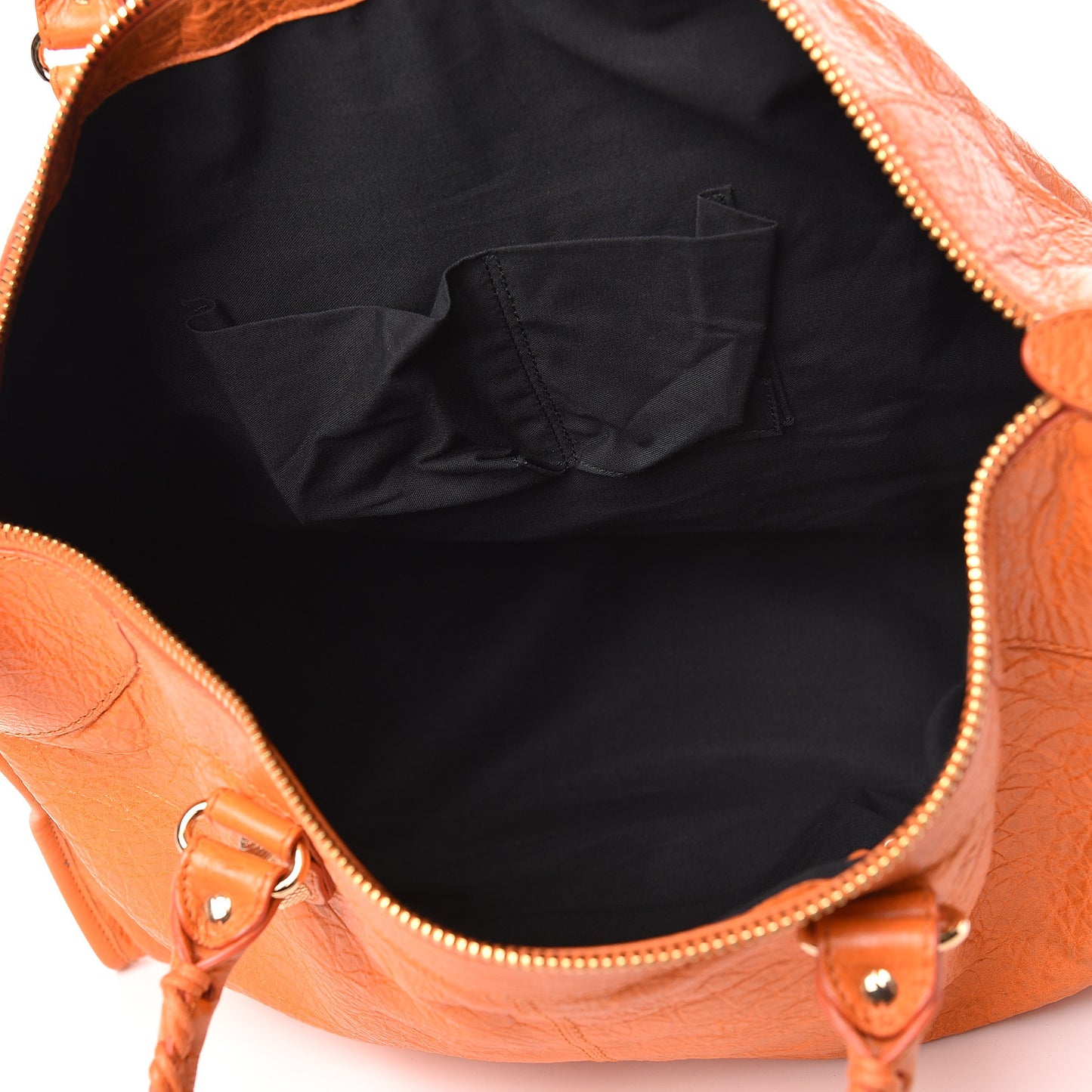 Agneau Giant 12 Gold Hardware Work Tangerine