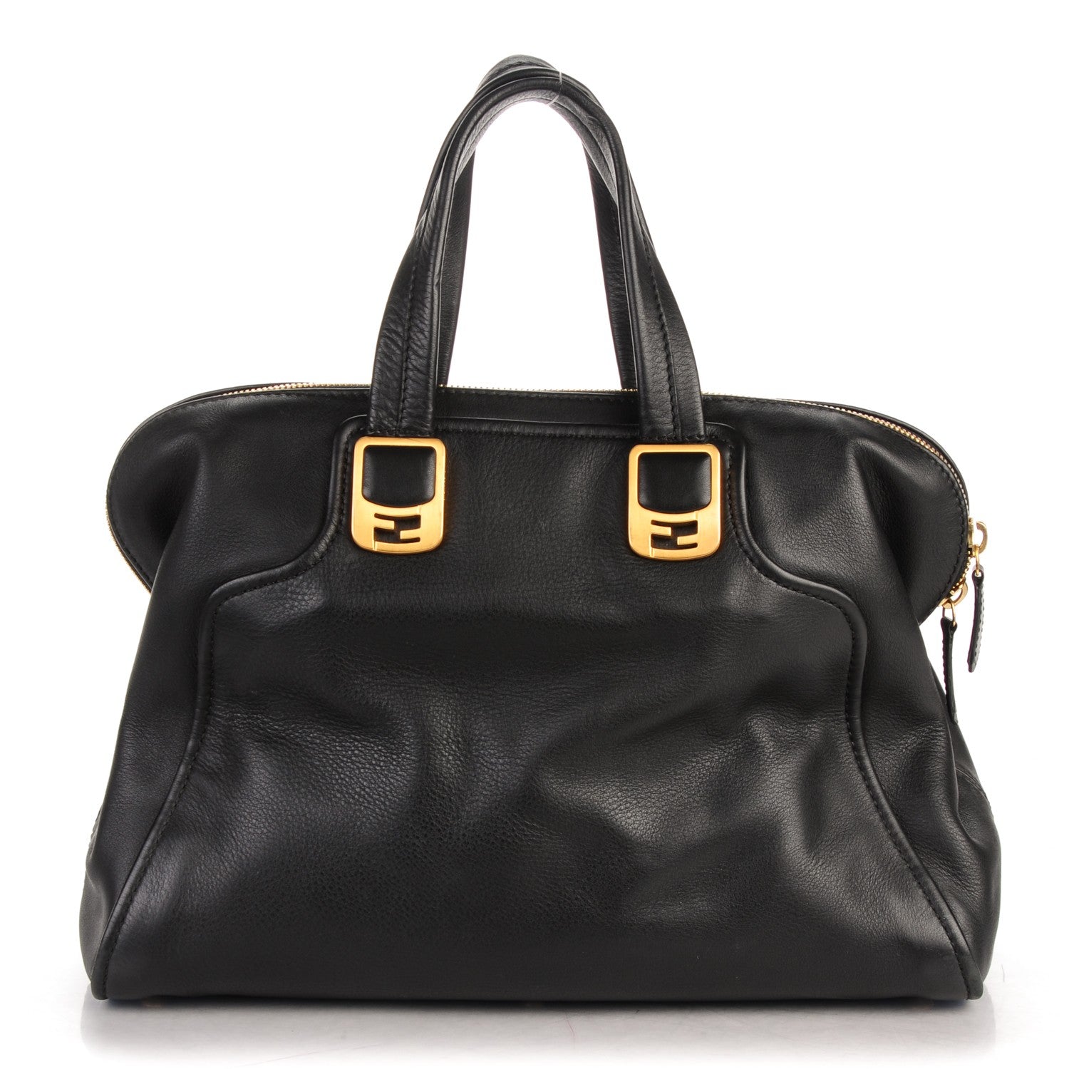 Fendi Vitello Dolce Marmol Large Chameleon Tote Black 1 of 7