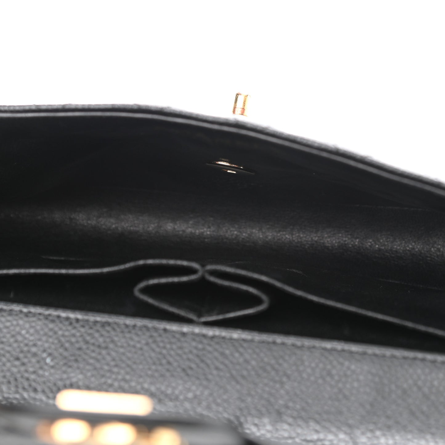 Caviar Quilted East West Flap Black