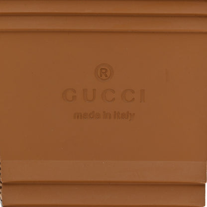 Gucci Monogram Jumbo GG Nappa Samoa Platform 40mm Slide Sandals 36 Camel Ebony New Acero 8 of 8