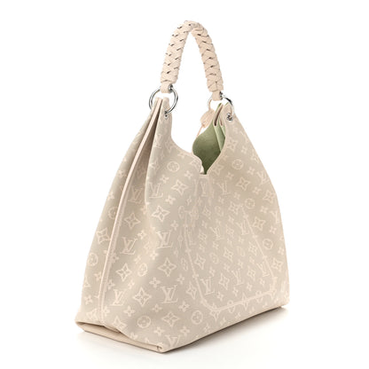 Louis Vuitton Reverse Mahina Carmel Hobo Quartz White Quartz White 3 of 10