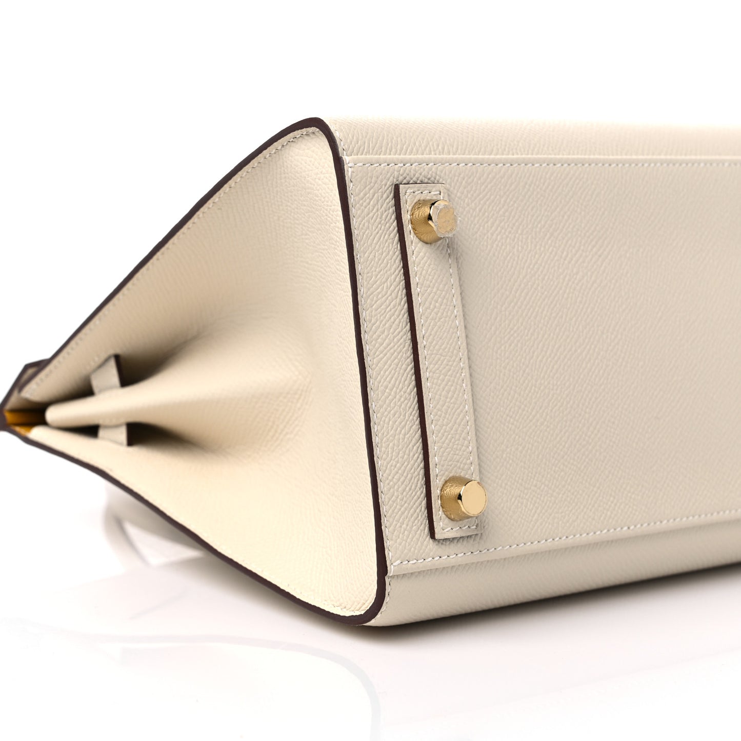 Epsom Horseshoe Birkin Sellier 25 Nata Jaune Ambre