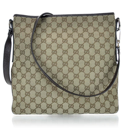 Gucci Monogram Flat Messenger Bag Ebony 3 of 10