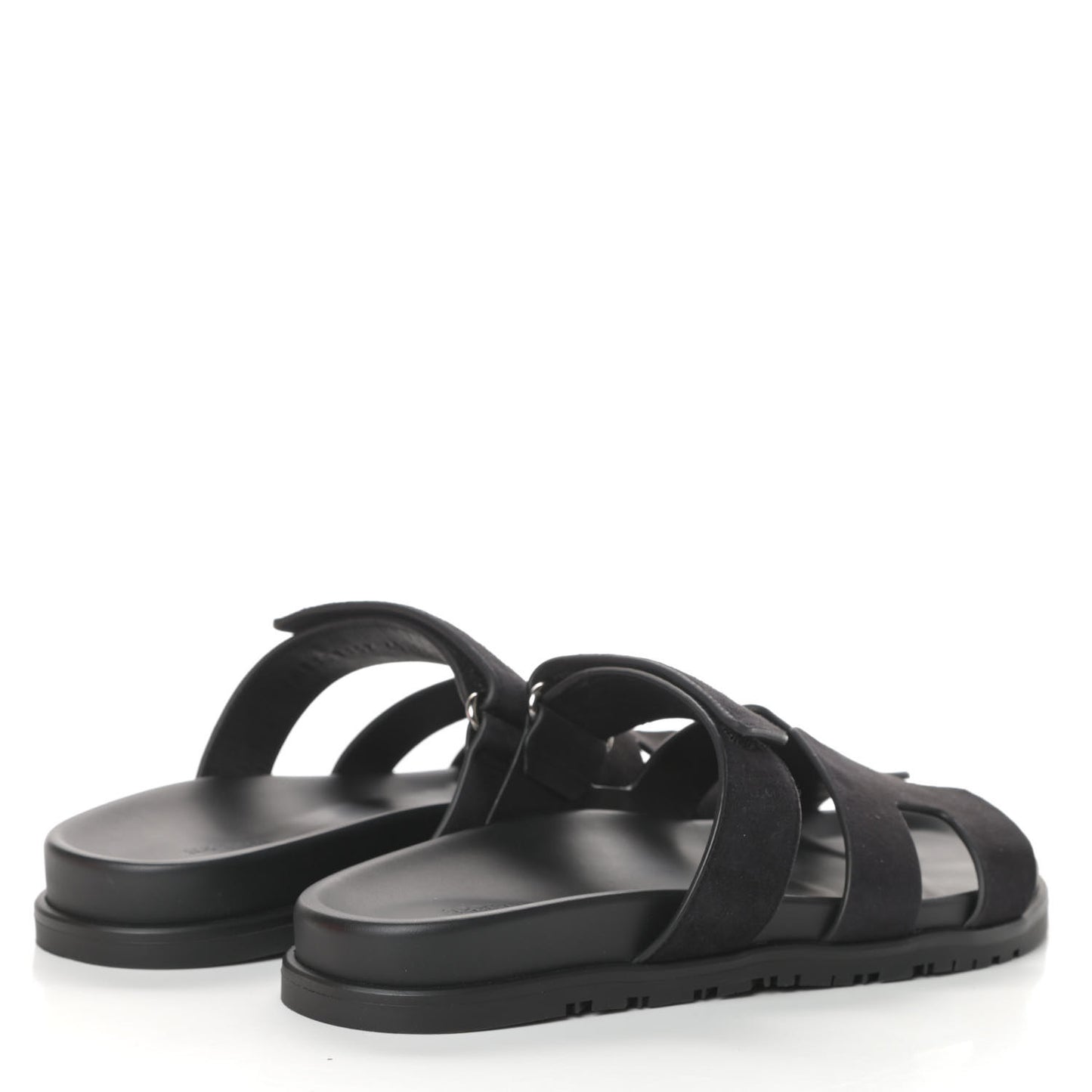 Suede Goatskin Womens Chypre Sandals 40 Black