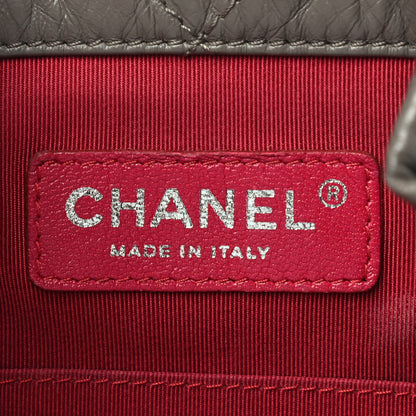 Chanel Aged Calfskin Quilted Small Gabrielle Backpack Grey 5 of 8
