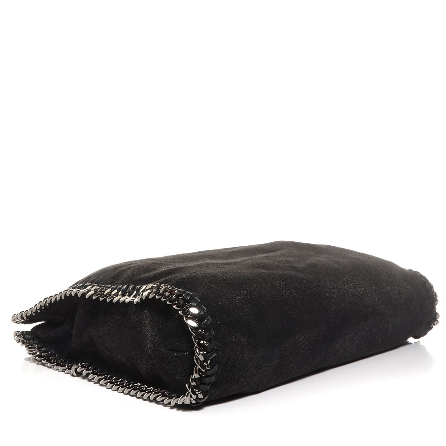Shaggy Deer Small Falabella Fold Over Tote Black