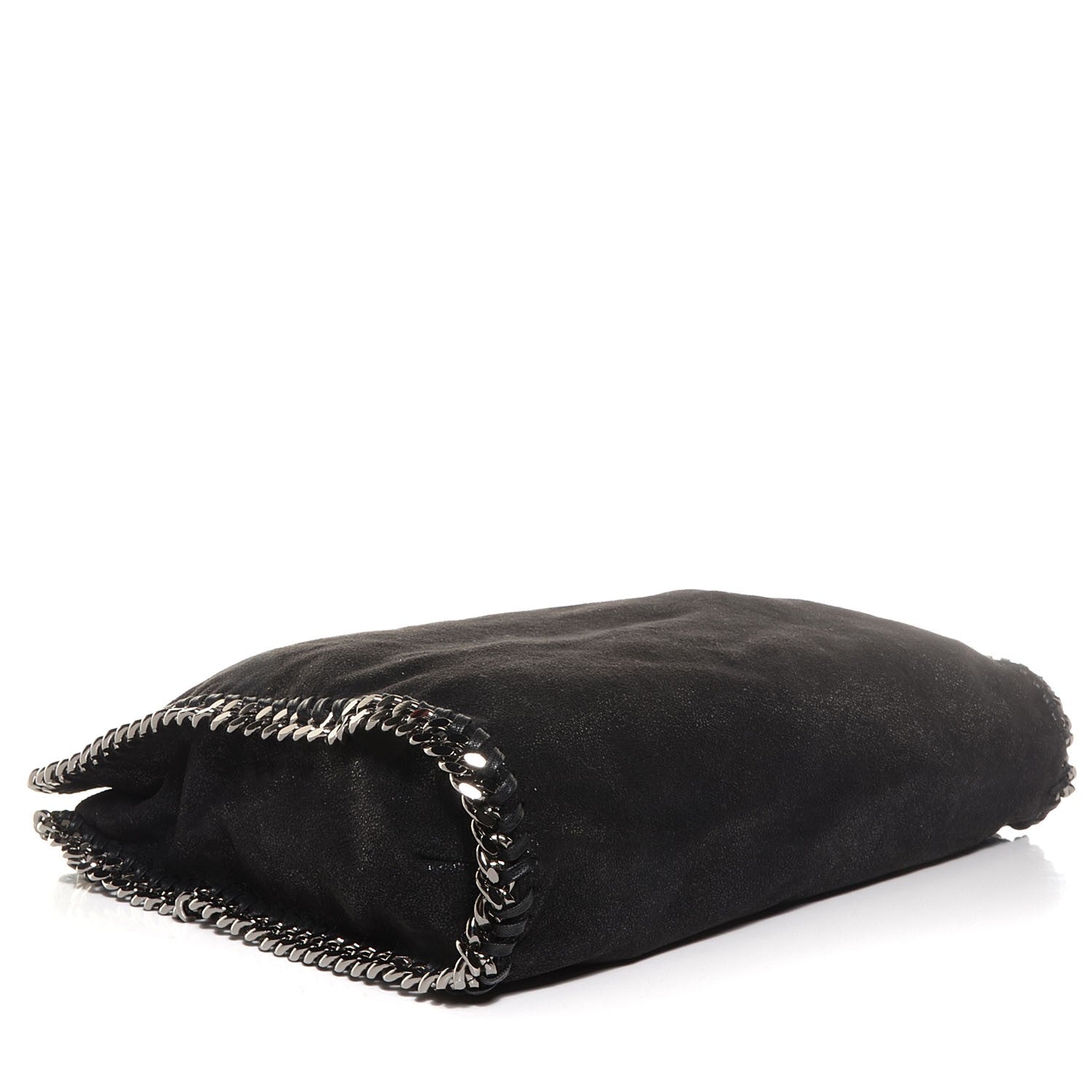 Stella McCartney Shaggy Deer Small Falabella Fold Over Tote Black 4 of 6