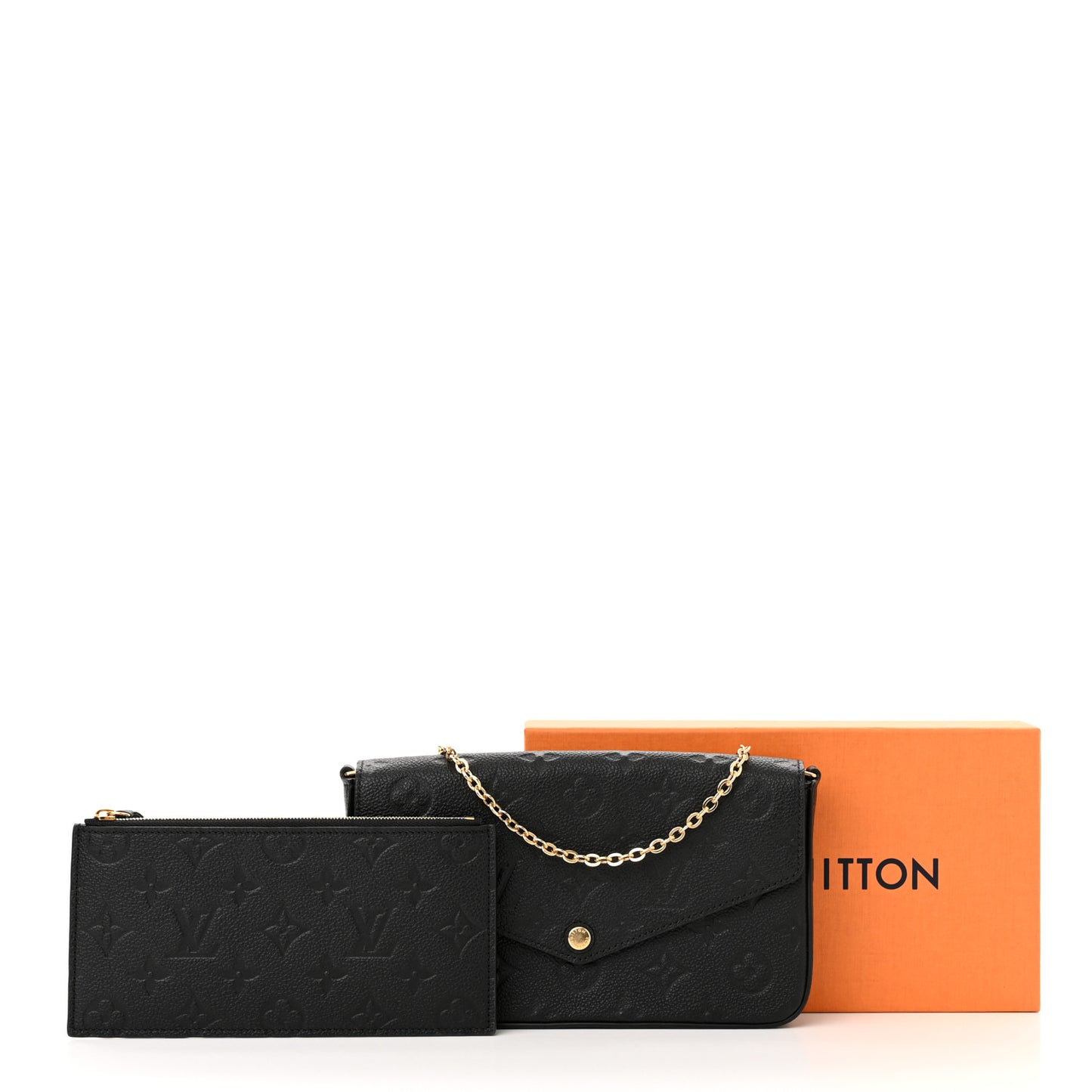 Empreinte Pochette Felicie Chain Wallet Black