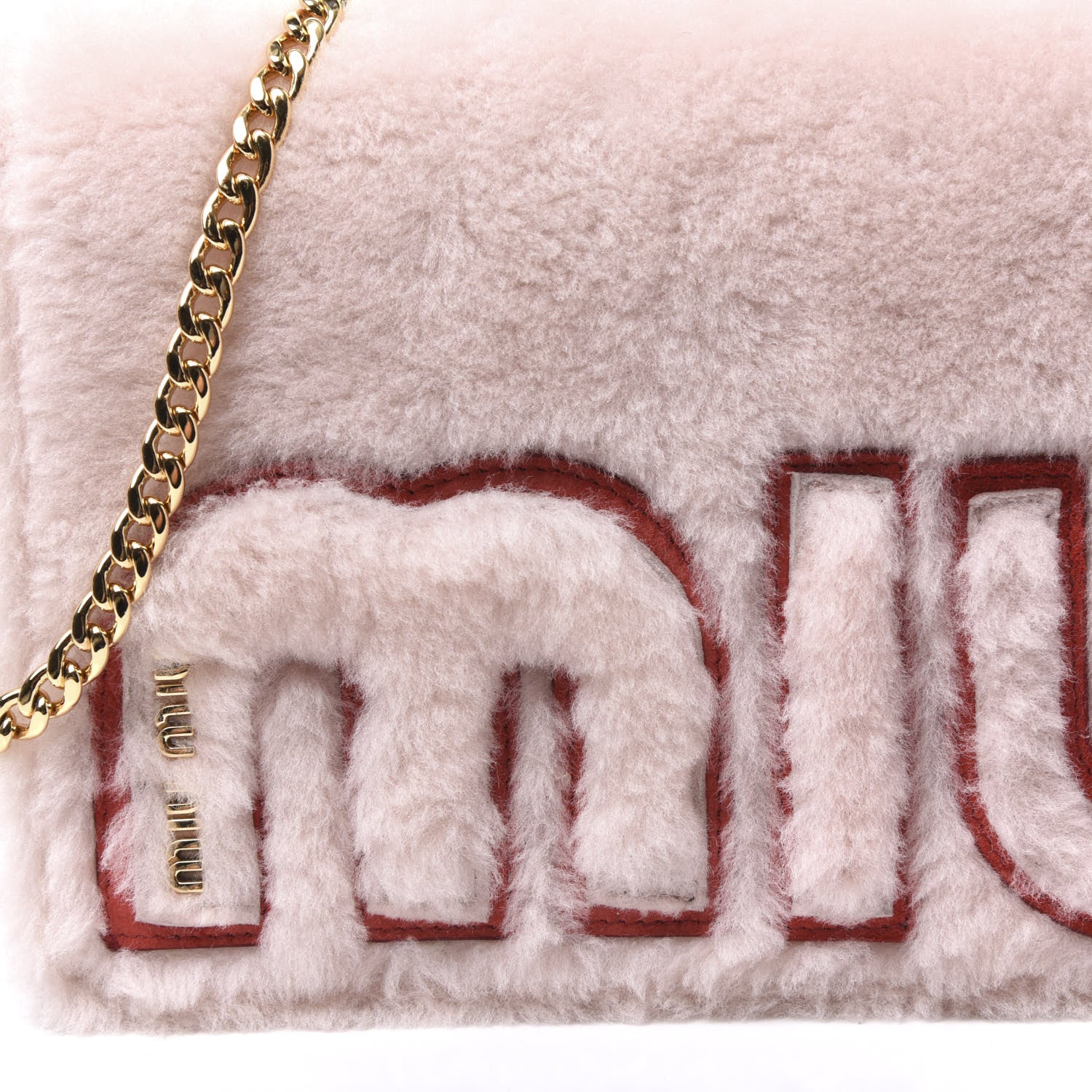 Miu Miu Shearling Goatskin Shoulder Bag 10 of 10
