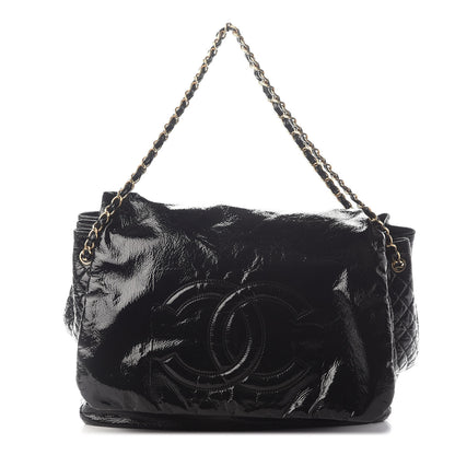 Chanel Vinyl XXL Rock and Chain Flap Black 1 of 9