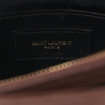 Saint Laurent Calfskin Matelasse Chevron Monogram Medium College Bag Brick 6 of 12
