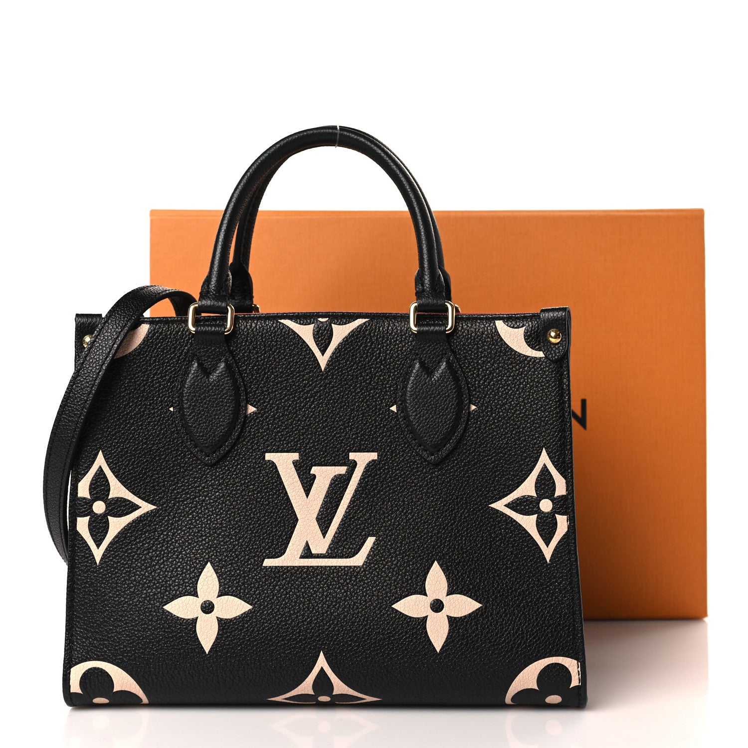 Louis Vuitton Empreinte Monogram Giant Onthego PM Black Beige 9 of 10
