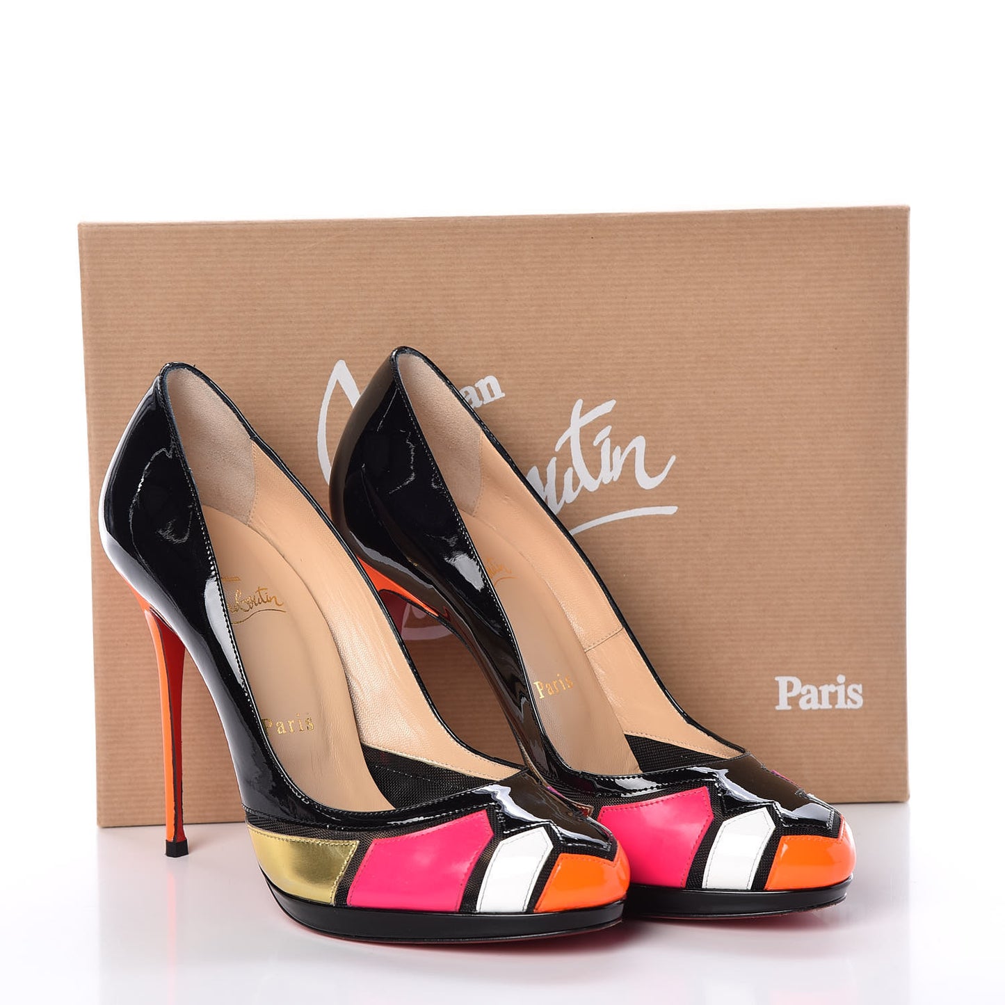 Patent Fluo Astrogirl 120 Pumps 38.5 Black Multicolor