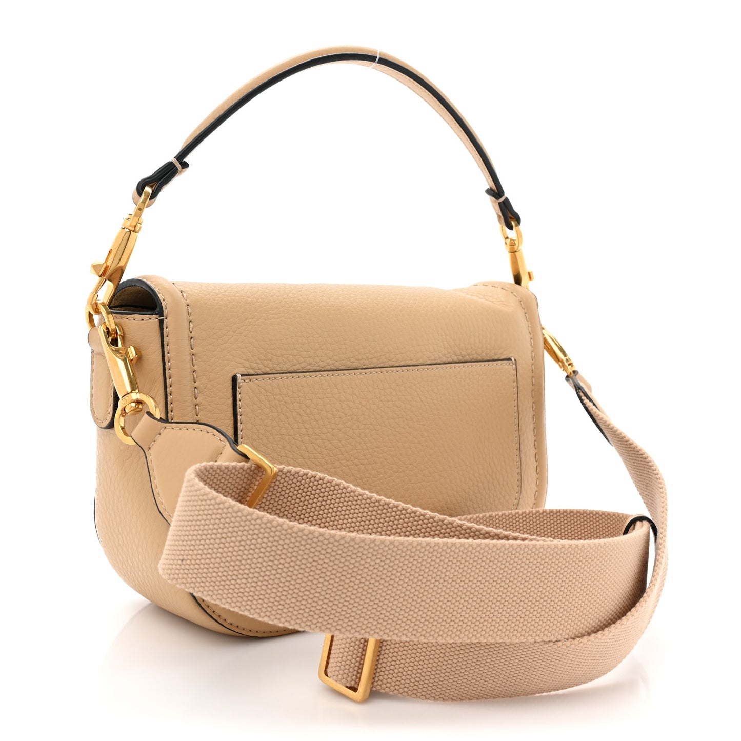 Soft Grainy Calfskin Alltime Shoulder Bag Cappuccino