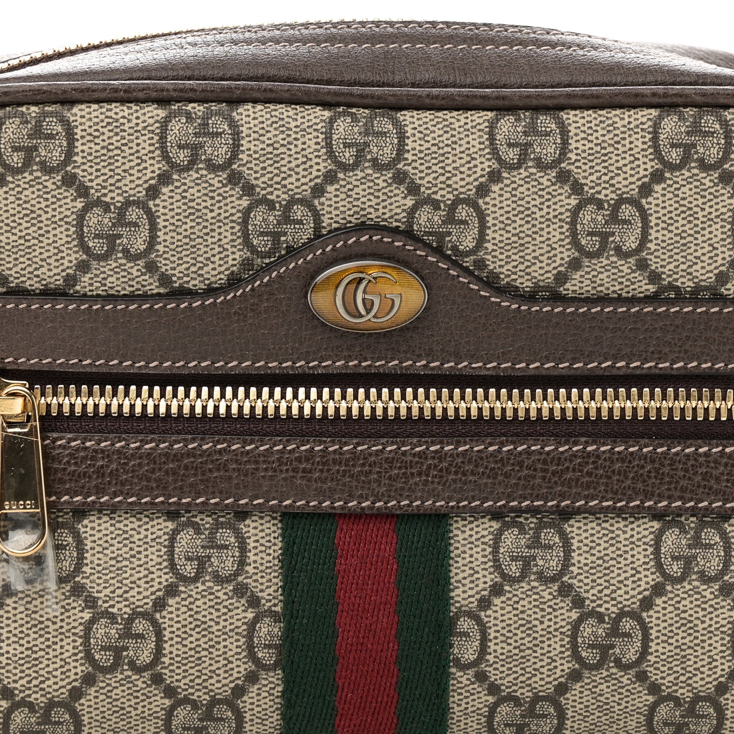 Gucci GG Supreme Monogram Web Small Ophidia Belt Bag 95 38 Dark Brown 8 of 10