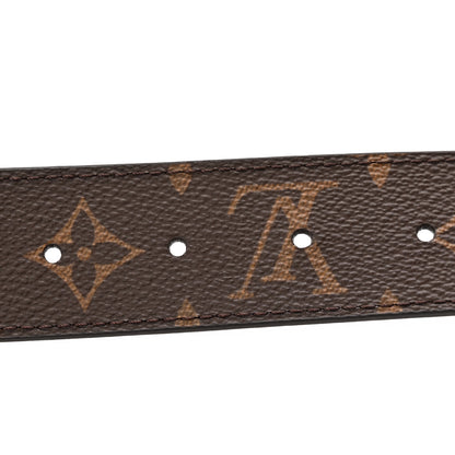 Louis Vuitton Monogram Calfskin 35mm LV Circle Reversible Belt 80 32 Black 3 of 4